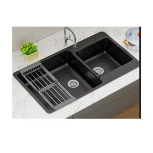 Aquafaucet 31x18 Inch Double Bowl Kitchen Sink | Premium Stainless Steel |  | For Modular Kitchens | SKU: PSKS-001
