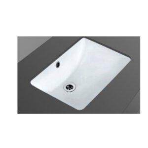 Jaquar Under Counter Wash Basin with Fixing Accessories | Rectangular White Ceramic | Size 485x370x205 mm | CNS-WHT-701