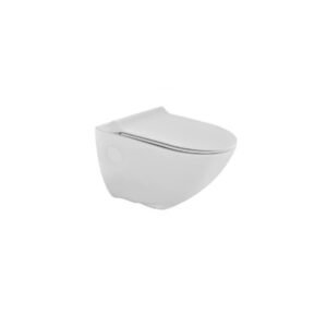 Jaquar Rimless Wall Hung WC with UF Soft Close Slim Seat Cover | White Ceramic | 380x515x360 mm | CNS-WHT-963UFSM