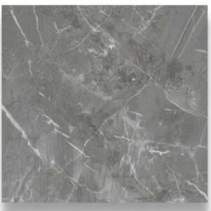 Vitrified Floor Tiles 600x600x9mm | Silver Grey / Pearl Grey Marble-Stone Finish GVT Tiles |1PKT_4NOS_AREA=15.6 SQFT