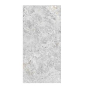 Chramics Glossy Floor Tiles 600x1200 mm | Crystal Silver Marble Finish GVT Vitrified Tiles | Large Format Premium Tiles | 2 Pieces Pack